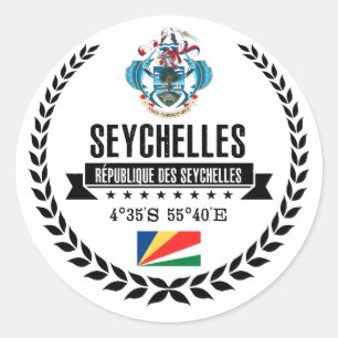 Seychellen Runder Aufkleber