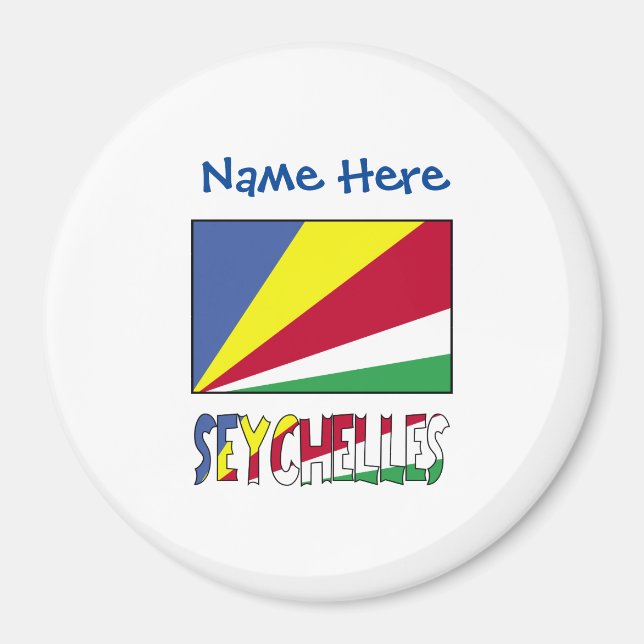 Seychellen Seychellois Flaggen Blaue Personalisier Magnet (Vorne)
