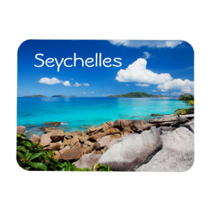 Seychellen. Steinküste Magnet