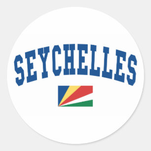 Seychellen-Stil Runder Aufkleber