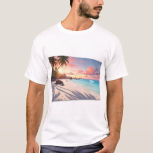 Seychellen Strand Inspiriertes Herren T-Shirt