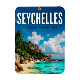 🌴 Seychellen Tropischer Strand Luxus Dekoration � Magnet