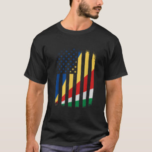 Seychellen und Amerika Flag Seychellois American F T-Shirt