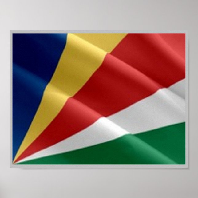 Seychellen - Waving Flag - Poster (Vorne)