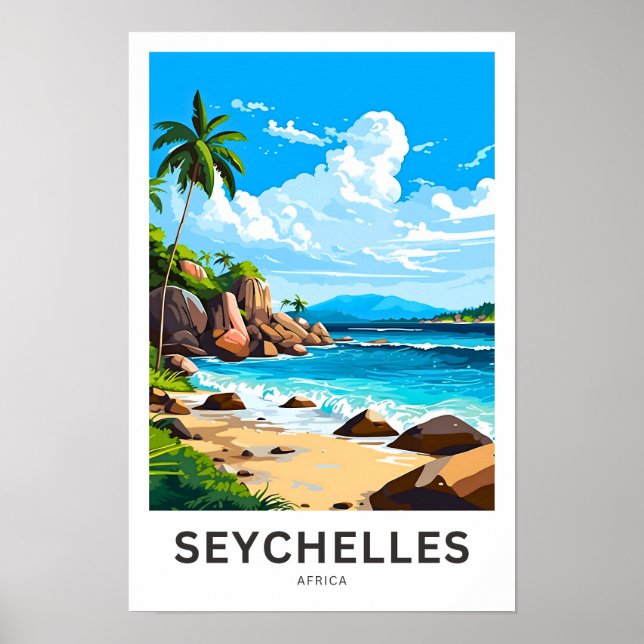 Seychelles Africa Travel Print Poster (Vorne)