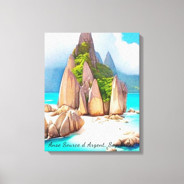 Seychelles Beach Art Ocean Lover Leinwanddruck (Vorderseite)