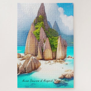Seychelles Beach Art Ocean Lover Puzzle