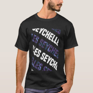 Seychelles Camouflage Muster Lila Camouflage T-Shirt