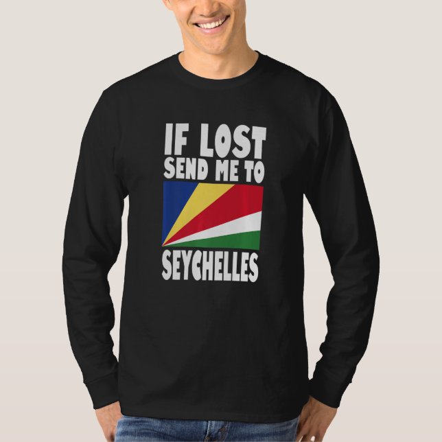 Seychelles Flag Design  If lost send me to Seychel T-Shirt (Vorderseite)