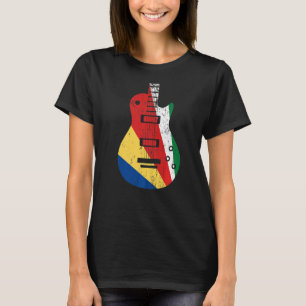Seychelles Flag Gitarre Vintag Musiker T-Shirt