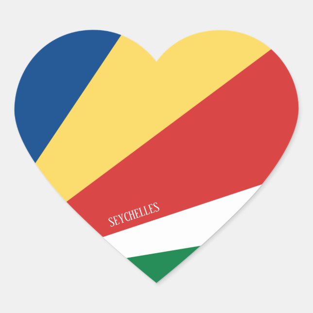 Seychelles Flag Splendid Patriotic Herz-Aufkleber (Vorderseite)