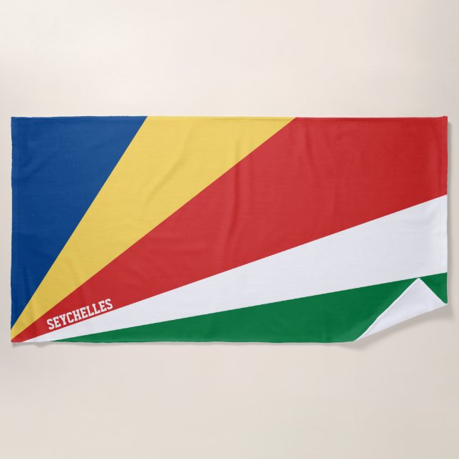 Seychelles Flag Splendid Patriotic Strandtuch (Vorderseite)