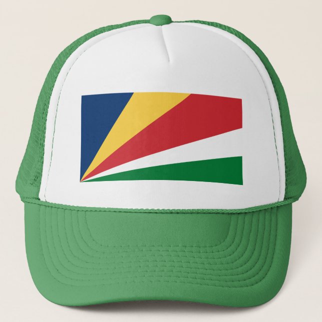 Seychelles Flag Truckerkappe (Vorderseite)