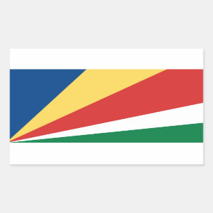 Seychelles* Flaggen-Aufkleber Rechteckiger Aufkleber