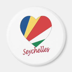 Seychelles Flaggenherz Magnet