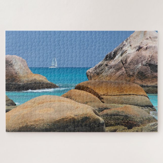 Seychelles Island Tropical Nautical Jigsaw Puzzle (Horizontal)