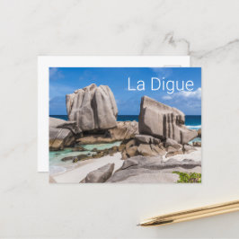 Seychelles La Digue Anse Marron Beach Vintag Feiertagspostkarte