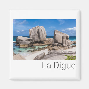 Seychelles La Digue Anse Marron Beach Vintag Magnet