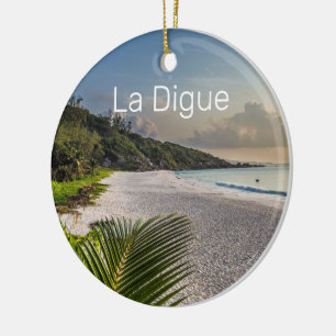 Seychelles La Digue Sunset Beach Holiday Souvenir Keramik Ornament