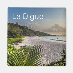 Seychelles La Digue Sunset Beach Holiday Souvenir Magnet
