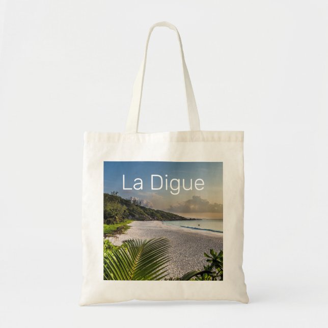 Seychelles La Digue Sunset Beach Holiday Souvenir Tragetasche (Vorne)
