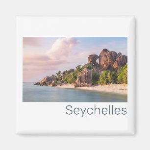 Seychelles La Digue Vintag Sunset Holiday Geschenk Magnet
