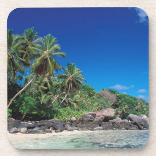 Seychelles, Mahe-Insel, Anse Royale Beach. 2 Getränkeuntersetzer