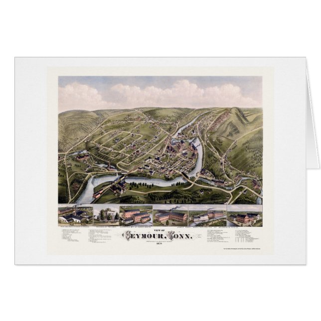 Seymour, CT Panorama-Mappe - 1879 (Vorderseite (Horizontal))