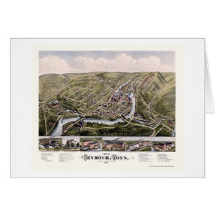 Seymour, panoramische Karte CT - 1879