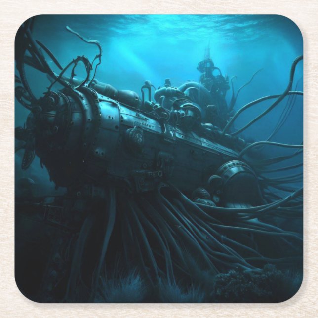 SF - 20.000 Ligen 2 Rechteckiger Pappuntersetzer (Vorderseite)