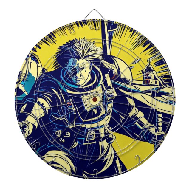 SF Anime Hero - Holzschnitt (1) Dartscheibe (vorne)