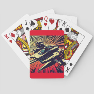 SF Anime Starfighter - Holzschnitt (1) Spielkarten