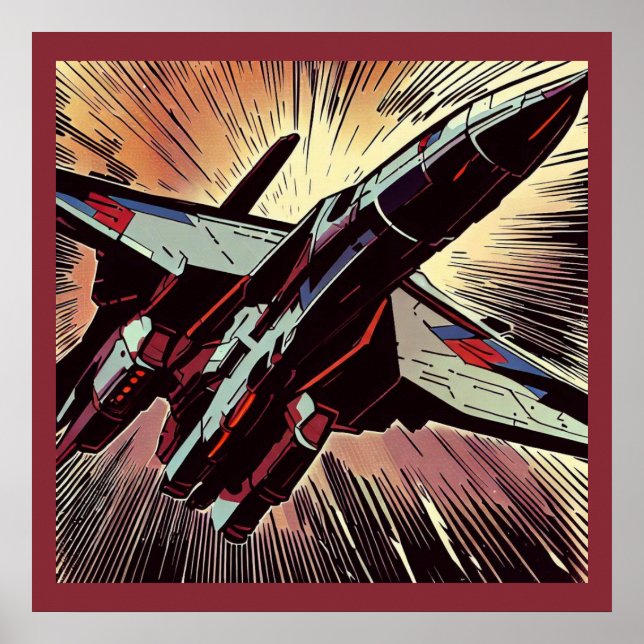 SF - Anime Starfighter Woodcut 2 Poster (Vorne)