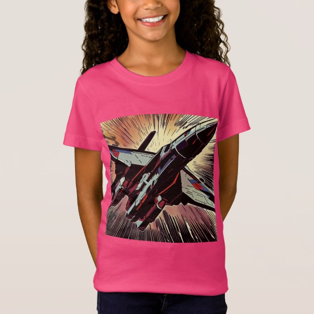 SF - Anime Starfighter Woodcut 2 T-Shirt (Vorderseite)
