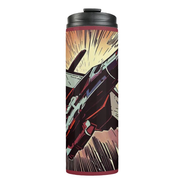 SF - Anime Starfighter Woodcut 2 Thermosbecher (Vorderseite)
