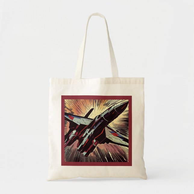 SF - Anime Starfighter Woodcut 2 Tragetasche (Vorne)