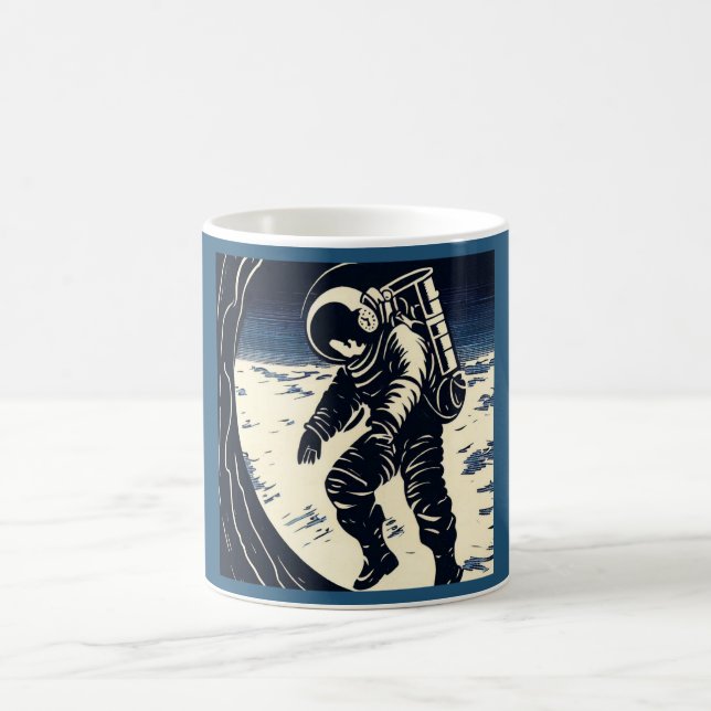 SF - Astronaut auf dem Waldrand 3 Kaffeetasse (Mittel)