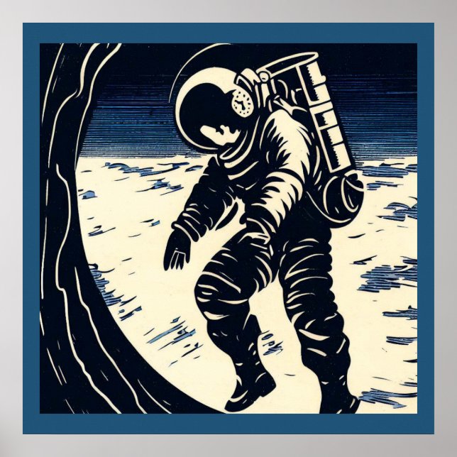 SF - Astronaut auf dem Waldrand 3 Poster (Vorne)