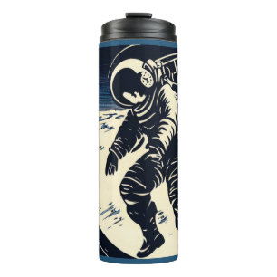 SF - Astronaut auf dem Waldrand 3 Thermosbecher