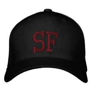 SF Custom Cap - Schwarz und Rot Bestickte Kappe