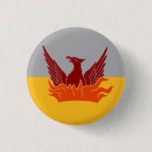 SF Fog Gold Flag Button