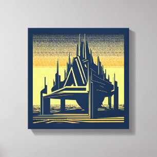 SF futuristische Kirche 2 Leinwanddruck
