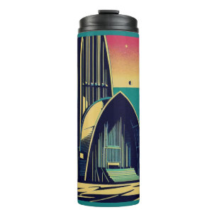 SF Futuristische Kirche 3 Thermosbecher