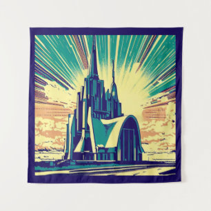 SF Futuristische Kirche 3 Wandteppich