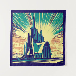 SF Futuristische Kirche 3 Wandteppich