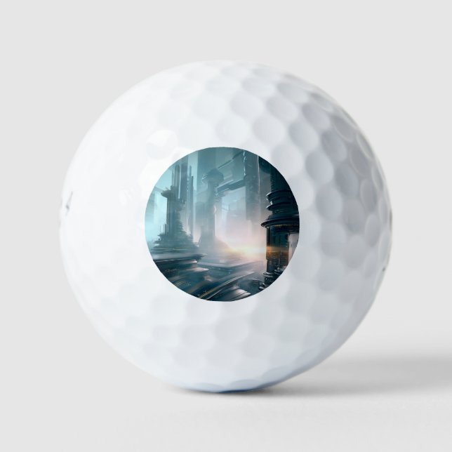 SF Futuristische Stadt (4) Golfball (Vorderseite)