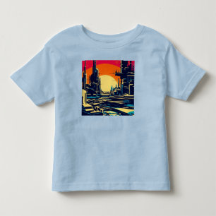 SF Futuristischer Stadtwaldschnitt 1 Kleinkind T-shirt