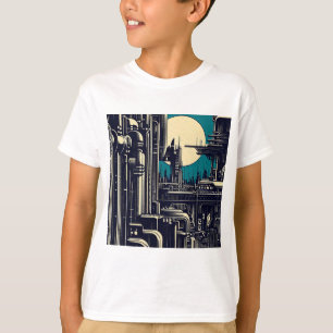 SF Futuristischer Stadtwaldschnitt 2 T-Shirt