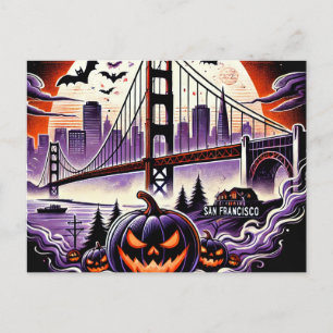 SF Golden Gate Bridge & Neblige Nächte Postkarte
