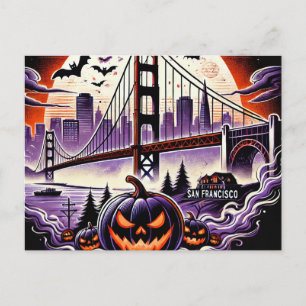 SF Golden Gate Bridge & Neblige Nächte Postkarte